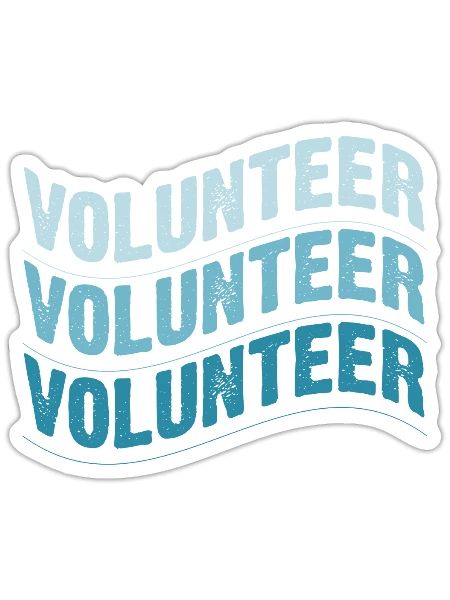 Volunteer Volunteering Volunteers Charity Rescue - Sticker - white matte - Front