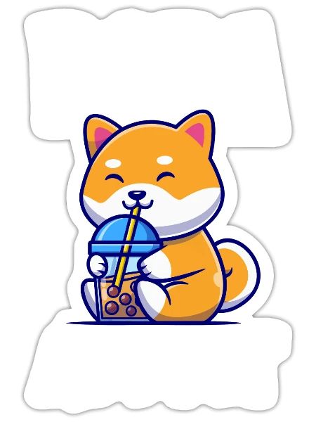 Bubble Tea Addicting - Sticker - white matte - Front