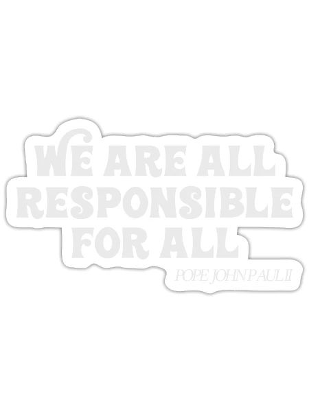 Célèbre personne pape Jean-Paul Cadeau - Sticker - blanc mat - Devant