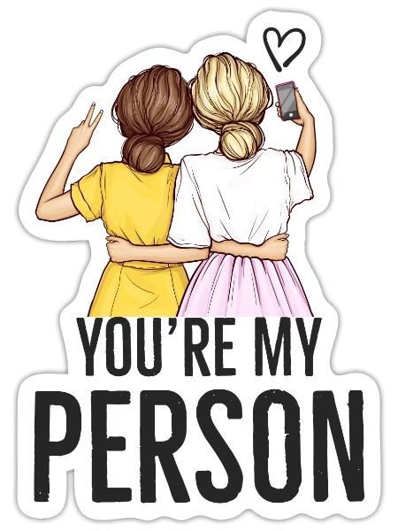 Vous êtes mon ami personne Citation - Sticker - blanc mat - Devant
