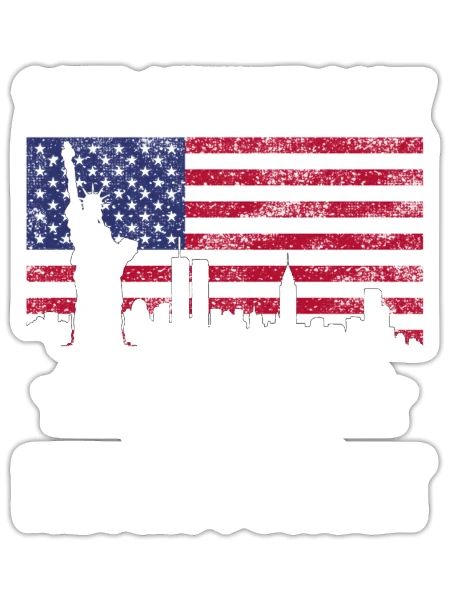 Never Forget 9/11 20thAnniversary Patriot Day 2021 - Sticker - white matte - Front