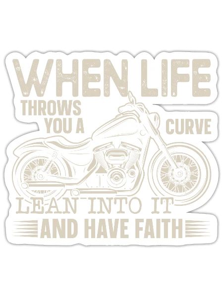 Christian Motorcycle Biker Faith - Sticker - white matte - Front