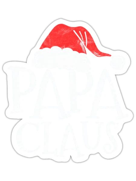 Papa Claus - Sticker - white matte - Front
