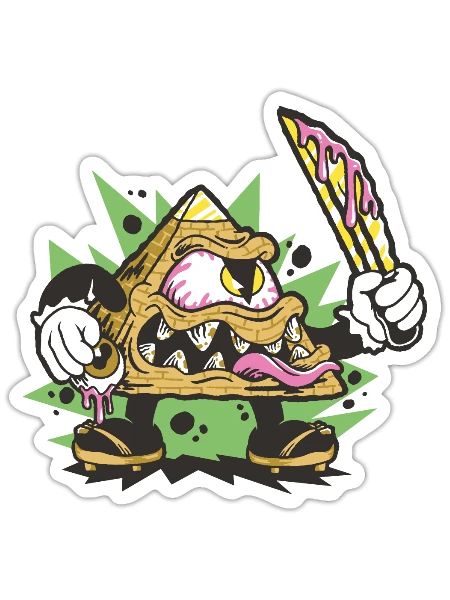 pyramid-monster - Sticker - white matte - Front