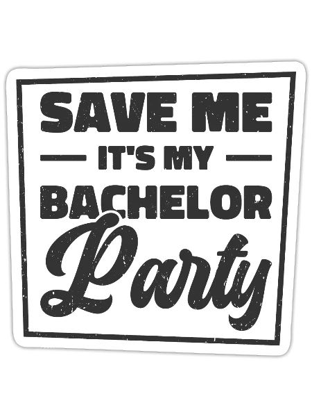 Bachelor Drinking Groom Bachelor Party - Sticker - white matte - Front