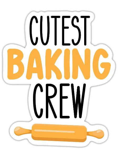 Cutest Baking Crew - Sticker - white matte - Front