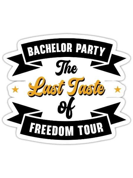 Bachelor Liquor Freedom Tour Bachelor Party - Sticker - white matte - Front