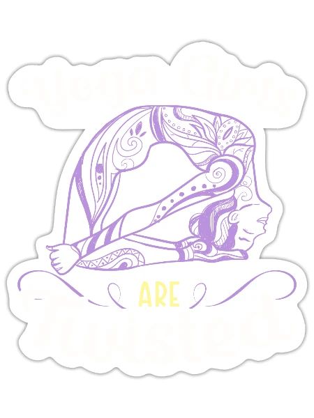 Yoga Instructor Meditation Fitness Exercise - Sticker - white matte - Front