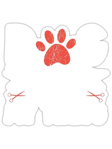 Pet Groomer Animal Stylist Fur Artist Furologist - Sticker - white matte - Front