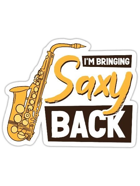 Music Saxophone Classical Music Saxophonist - Sticker - white matte - Front
