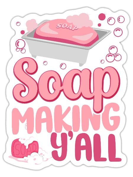 Soap Making Crafting Soap Making - Sticker - white matte - Front