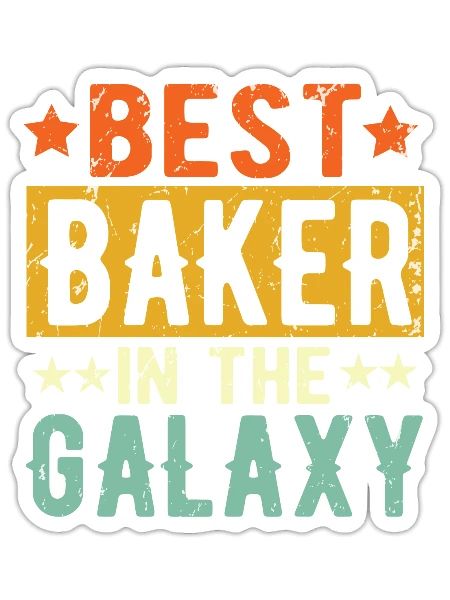 Best Baker Ever Baker Gift - Sticker - white matte - Front