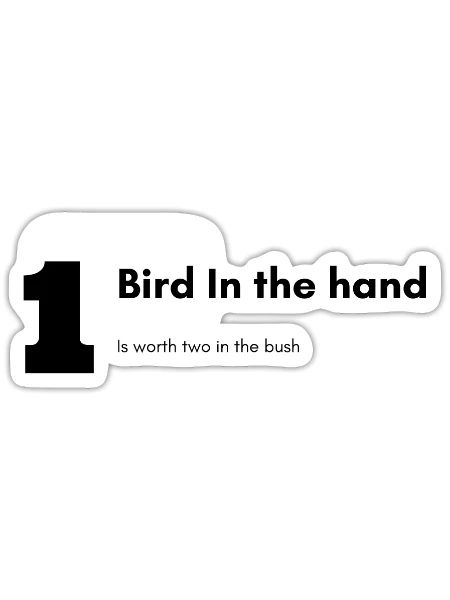 Bird t-shirt - Sticker - white matte - Front