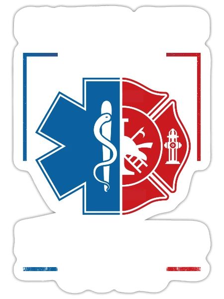 Firefighter EMT Appreciation EMT Firefighter EMS - Sticker - white matte - Front