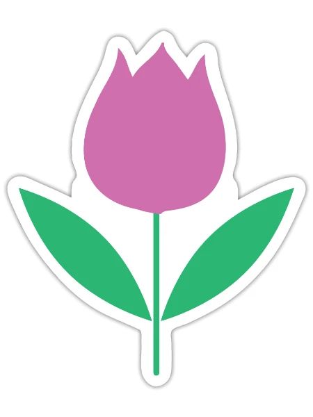 Tulip Garden Gardening - Sticker - white matte - Front