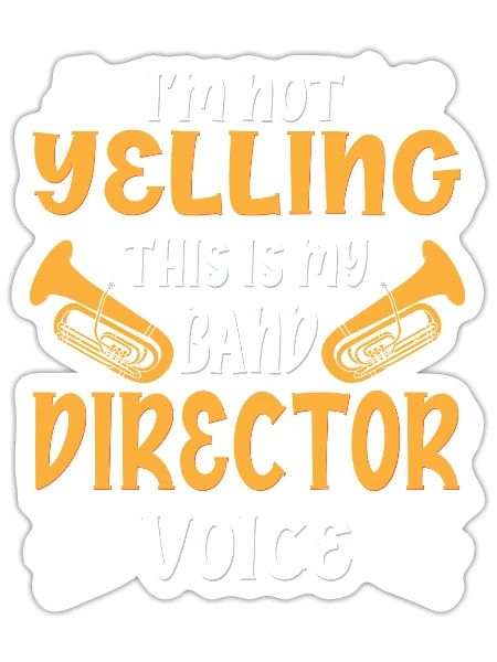 Marching Band Director - Sticker - white matte - Front