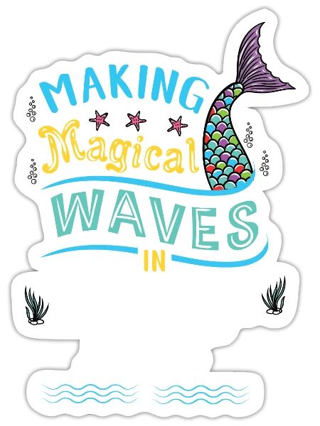 Making Magical Waves Elementary Back To School - Sticker - white matte - Front