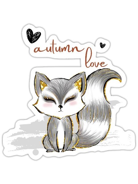 Leaf Autumn Tree Orange Fall Leaves Season - Sticker - white matte - Front