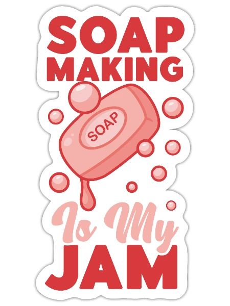 Soap Making Crafting Soap Making - Sticker - white matte - Front