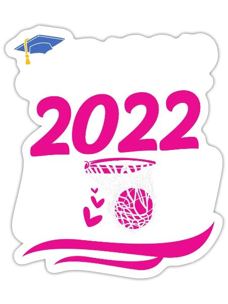 Class of 2022 Senior Mom Basketball 2022 - Sticker - white matte - Front