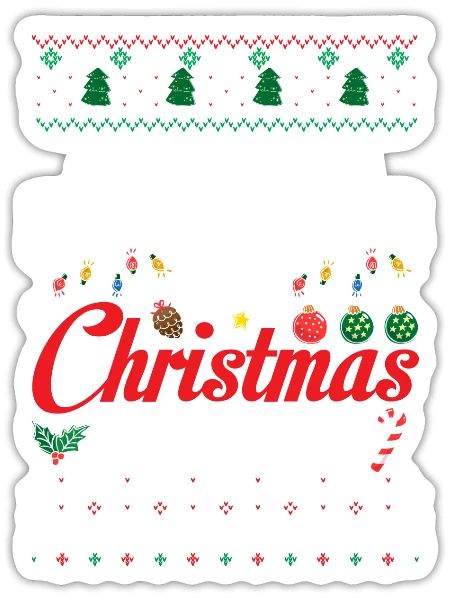 Just Here For My Socks And Christmas Dinner - Sticker - white matte - Front
