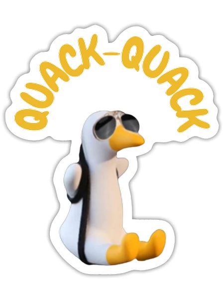 Swing duck,Best birthday gift idea. - Sticker - white matte - Front