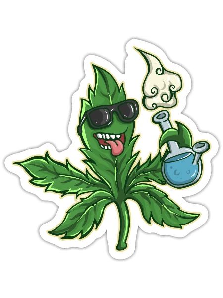 Cannabis - Sticker - white matte - Front