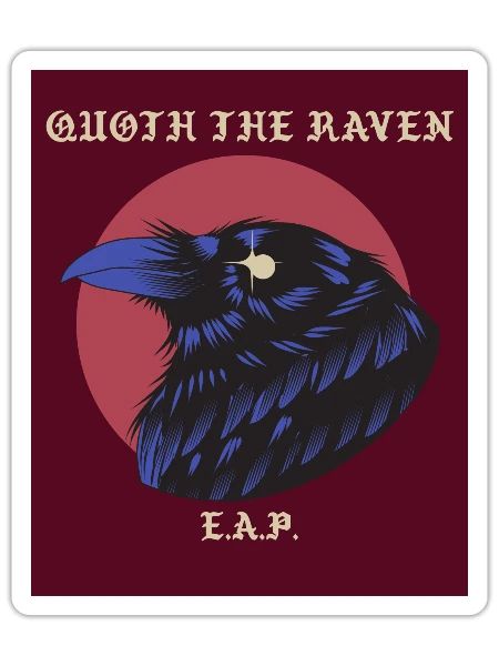 Quoth the Raven - Sticker - white matte - Front