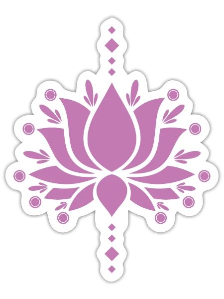 Lotus Flower Lotus Flower Garden Plant - Sticker - white matte - Front