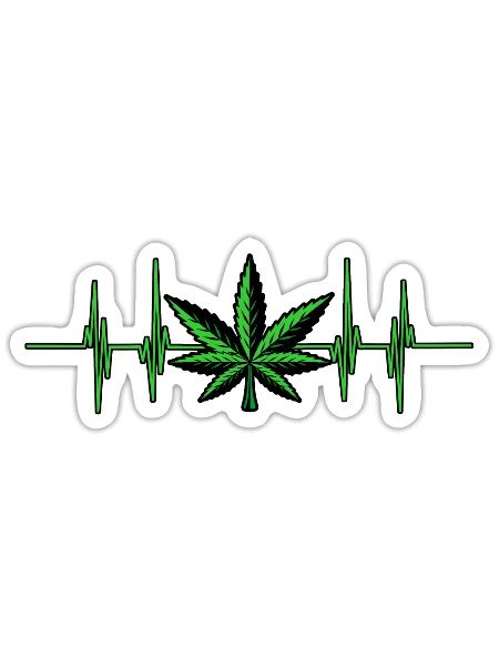 Cannabis - Sticker - white matte - Front