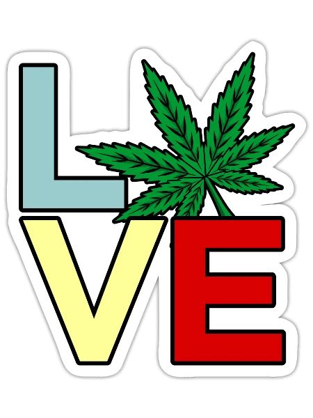 Cannabis - Sticker - white matte - Front