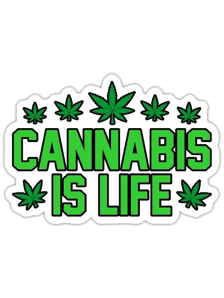 Cannabis - Sticker - white matte - Front