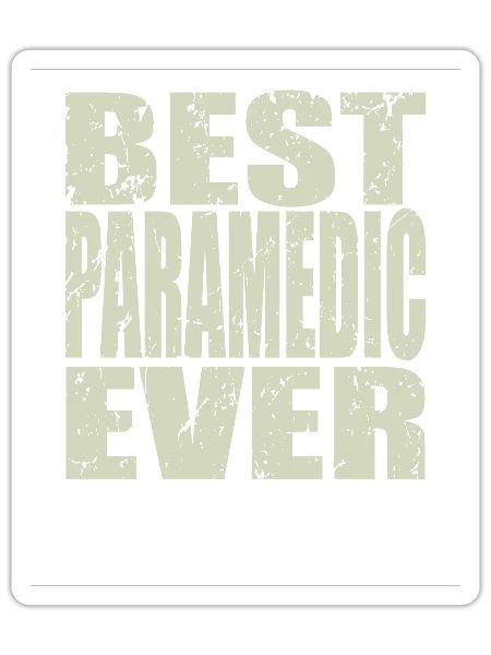 Best Paramedic Ever Paramedic Gift - Sticker - white matte - Front