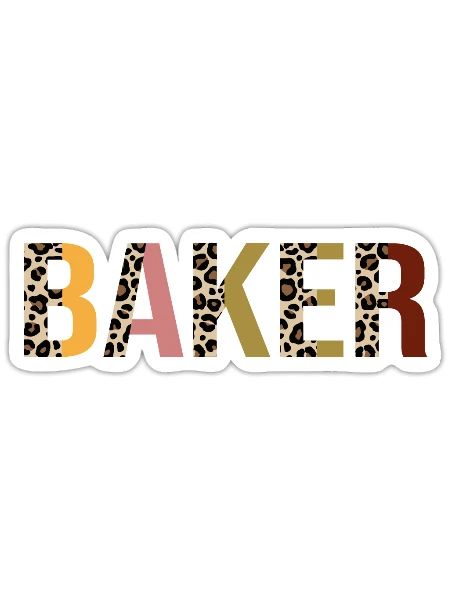 Baker - Sticker - white matte - Front