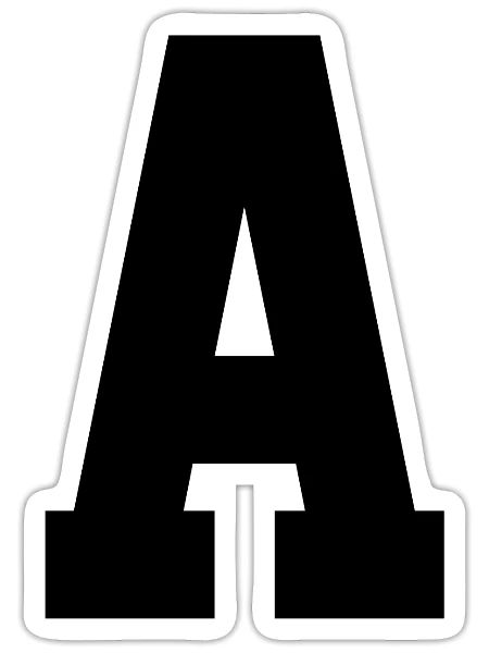 Monogram Superstar Initial letter A - Sticker - white matte - Front