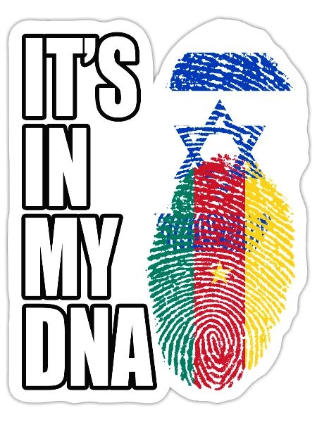 Israel And Cameroonian Mix Heritage DNA Flag - Sticker - white matte - Front