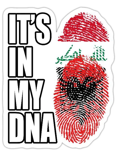 Iraq And Albanian Mix Heritage DNA Flag - Sticker - white matte - Front