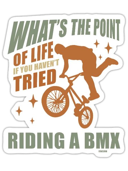 BMX BMX driver BMX-Bahn - Sticker - white matte - Front