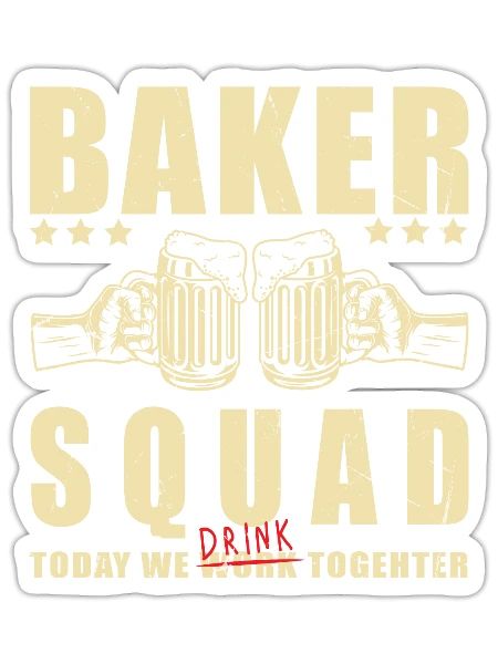 Baker Party Crew | Baker Squad - Sticker - white matte - Front