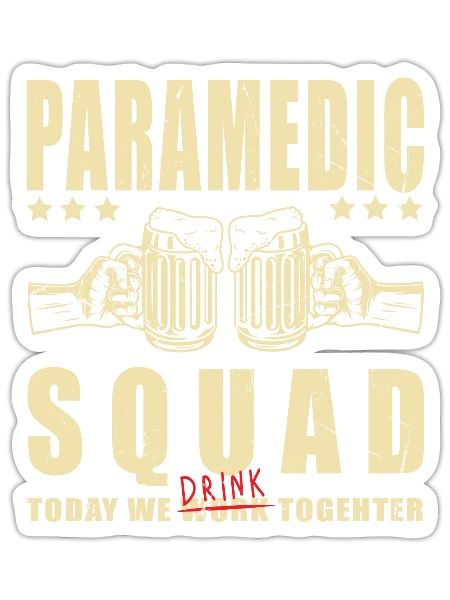 Paramedic Party Crew | Paramedic Squad - Sticker - white matte - Front