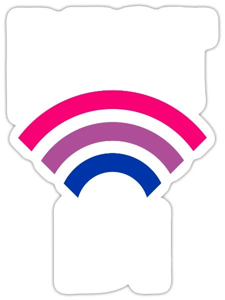 Best Bi LGBTQ Bisexual Bi Pride - Sticker - white matte - Front
