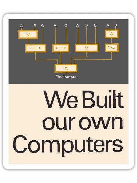 "We Built Our Own Computers" Retro Computing - Sticker - white matte - Front