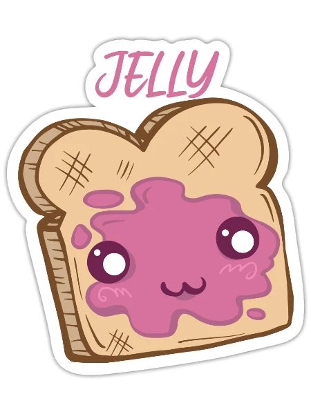 Matching PB and J Costume Halloween Jelly Costume - Sticker - white matte - Front