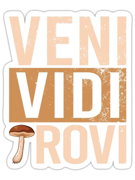 Mushrooms Porcini Mushroom Collectors Chanterelles - Sticker - white matte - Front