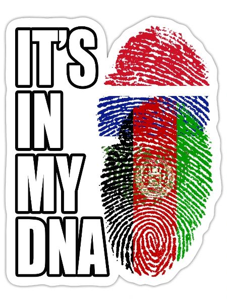 Gambian And Afghanistan Mix Heritage DNA Flag - Sticker - white matte - Front