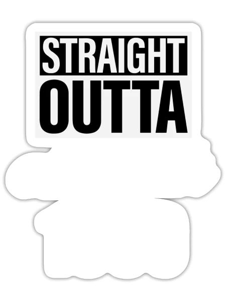 Straight Outta March 1980 - Sticker - white matte - Front