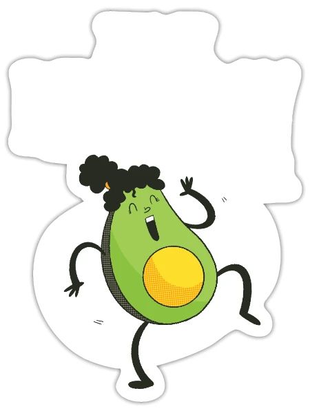 Funny Avacado Dancing Bday Quote Its My Bday Bro - Sticker - white matte - Front