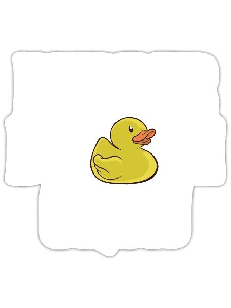 Rubber Duck Rubber Duckie Crew - Sticker - white matte - Front