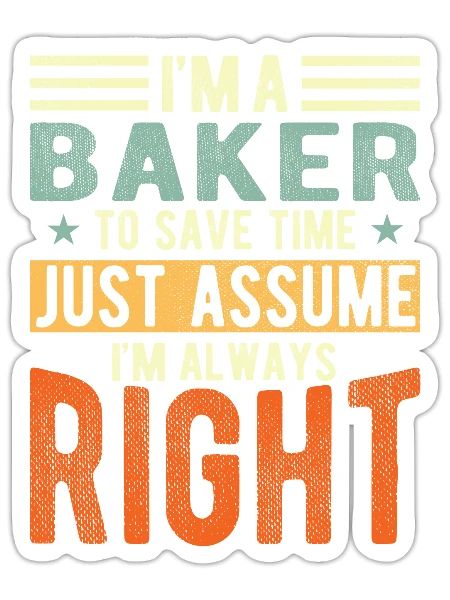 Baker - Sticker - white matte - Front