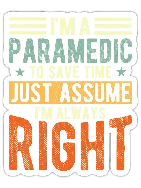 Paramedic - Sticker - white matte - Front
